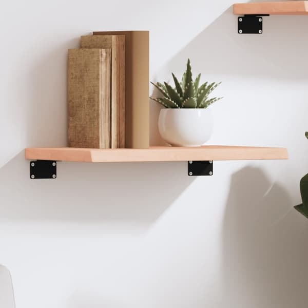 vidaXL Hyllplan 40x30x2 cm obehandlad massiv ek Brun