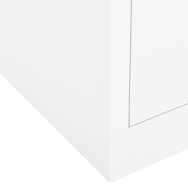 vidaXL Dokumentskåp vit 90x40x102 cm stål Vit