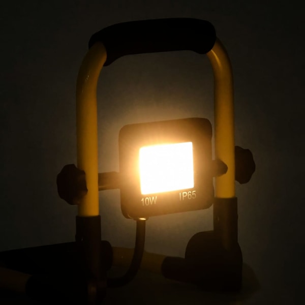 vidaXL Strålkastare med handtag 10 W LED Svart