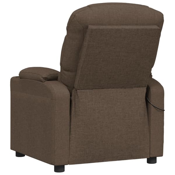 vidaXL Massagefåtölj brun tyg Brun