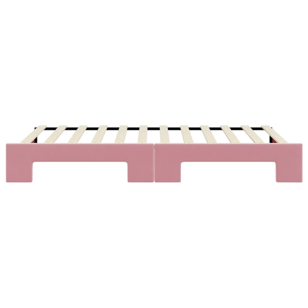 vidaXL Dagbädd utdragbar rosa 90x200 cm sammet Rosa