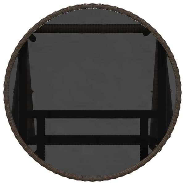 vidaXL Trädgårds Bistro Set 3 st Brun konstrotting Brun