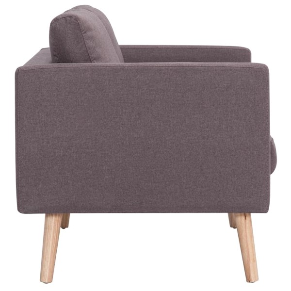 vidaXL 2-sitssoffa tyg taupe Taupe