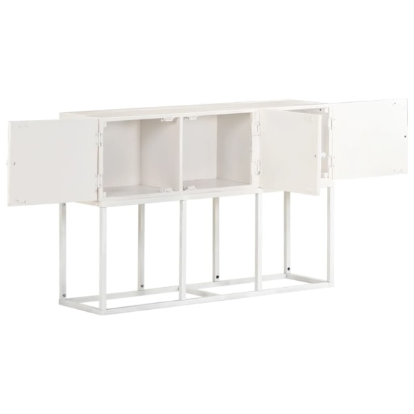vidaXL Skänk 115x30x76 cm massivt mangoträ Vit