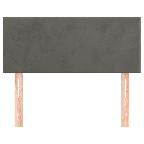 vidaXL Sänggavel mörkgrå 80x5x78/88 cm sammet Grå