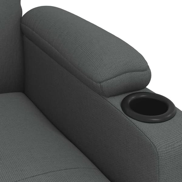 vidaXL Reclinerfåtölj mörkgrå tyg grå