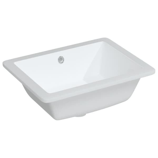 vidaXL Handfat vit 46,5x35x18 cm rektangulär keramik Vit