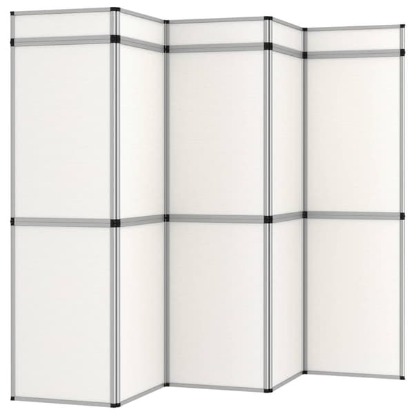 vidaXL Hopfällbar utställningsvägg 15 paneler 302x200 cm vit Vit