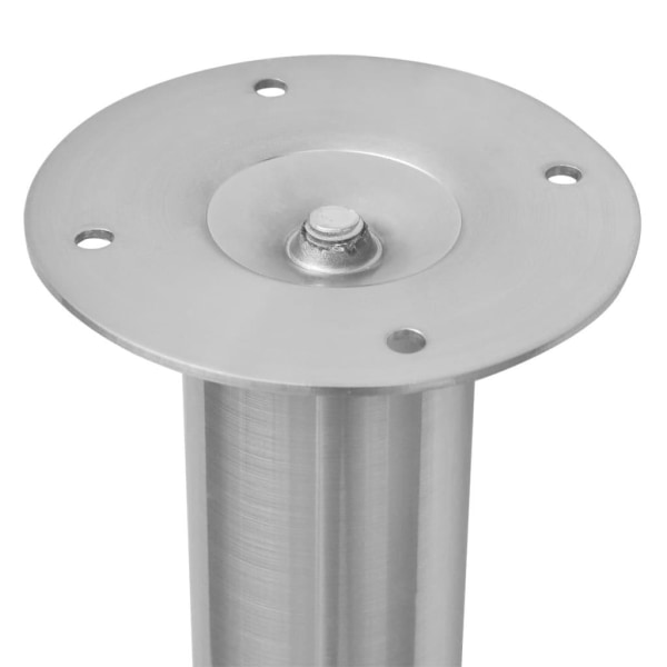 vidaXL Justerbara bordsben 4 st 710 mm-1100 mm borstad nickel Silver