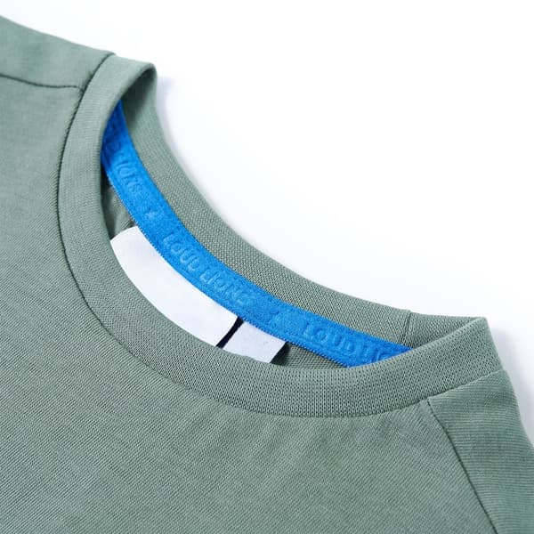 vidaXL T-shirt för barn khaki 128 Grön