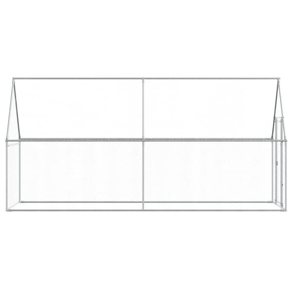 vidaXL Hönsbur silver 400x100x190 cm galvaniserat stål Silver