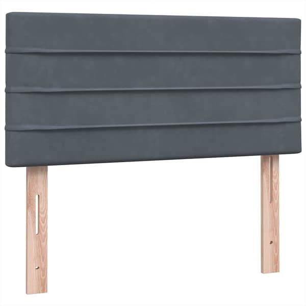 vidaXL Ramsäng med madrass mörkgrå 80x210 cm sammet Grå