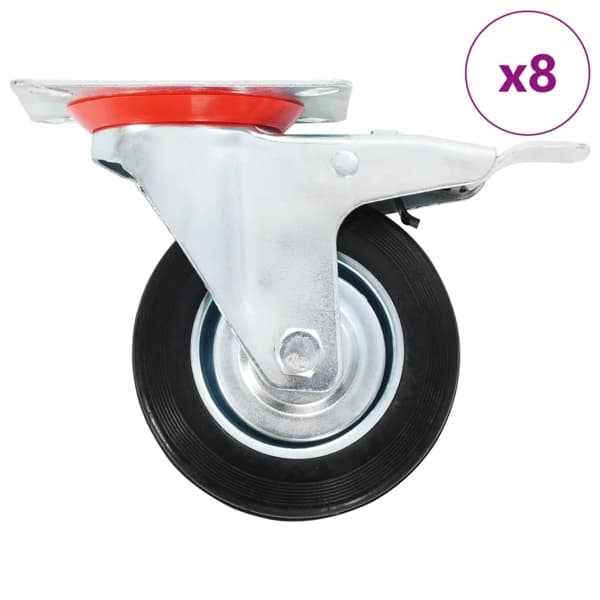 vidaXL Länkhjul 8 st 100 mm