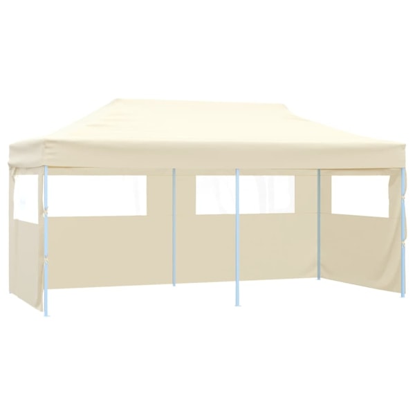vidaXL Partytält hopfällbart 3 x 6 m gräddvit Creme