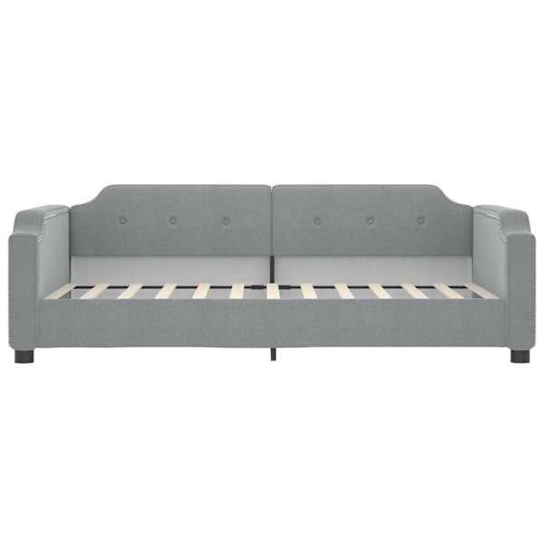 vidaXL Dagbädd utdragbar ljusgrå 80x200 cm tyg Grå