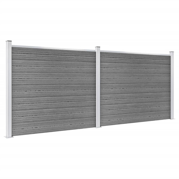 vidaXL Staketpaneler WPC 353x146 cm grå grå