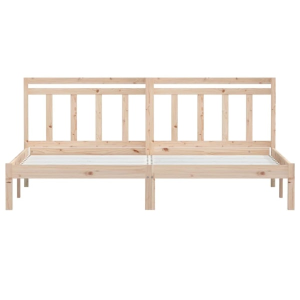 vidaXL Sängram massivt trä 200x200 cm Brun