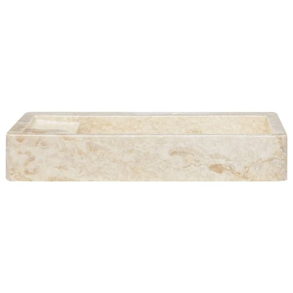 vidaXL Handfat gräddvit 58x39x10 cm marmor Creme