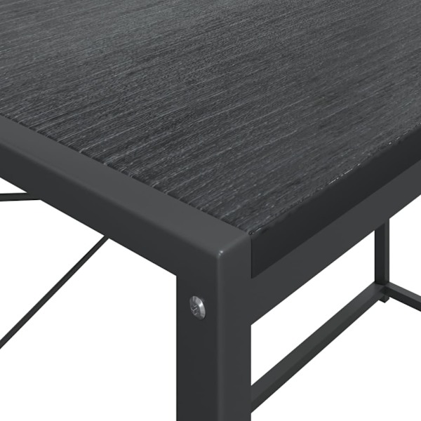 vidaXL Datorbord svart 110x60x138 cm spånskiva Svart