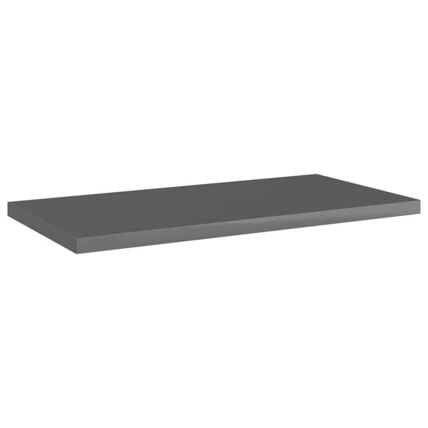 vidaXL Hyllplan 8 st grå högglans 40x20x1,5 cm konstruerat trä grå