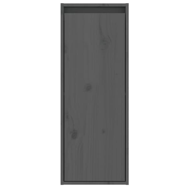 vidaXL Väggskåp grå 30x30x80 cm massiv furu grå