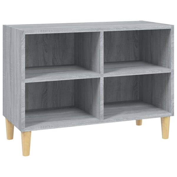 vidaXL Tv-bänk med massiva ben grå sonoma 69,5x30x50 cm grå