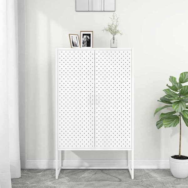 vidaXL Högskåp vit 80x35x135 cm stål Vit