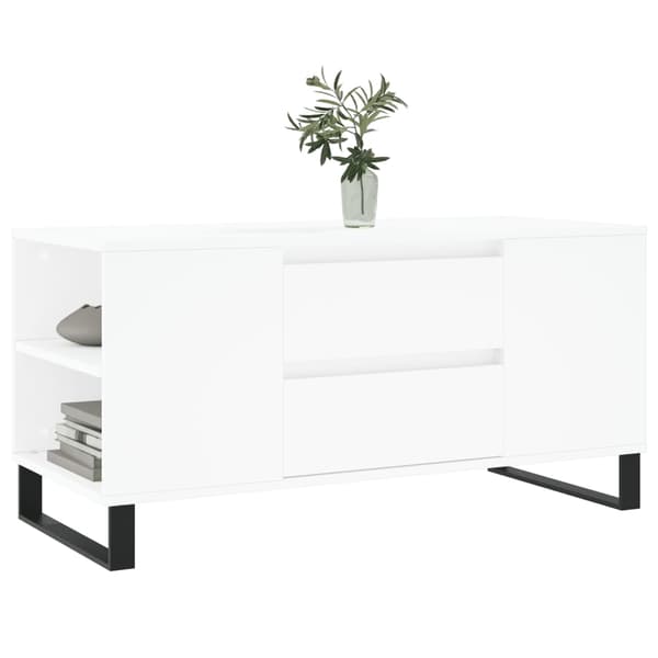 vidaXL Soffbord vit 102x44,5x50 cm konstruerat trä Vit