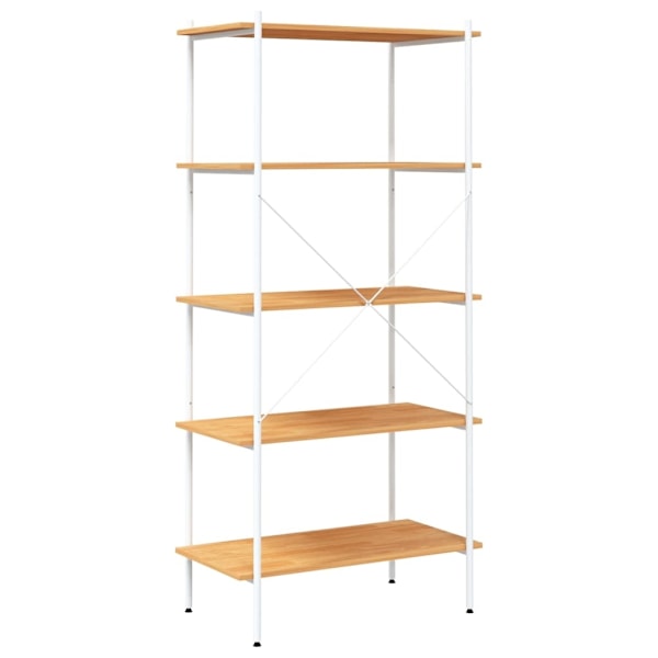 vidaXL Hyllenhet med 5 hyllplan vit och ek 80x40x163 cm Vit