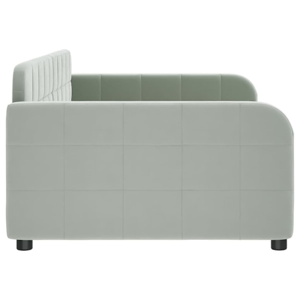 vidaXL Dagbädd ljusgrå 100x200 cm sammet Grå