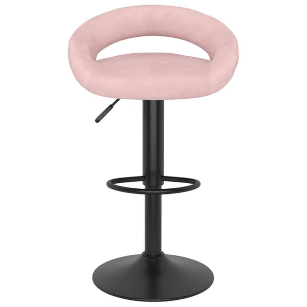 vidaXL Barstolar 2 st rosa sammet Rosa