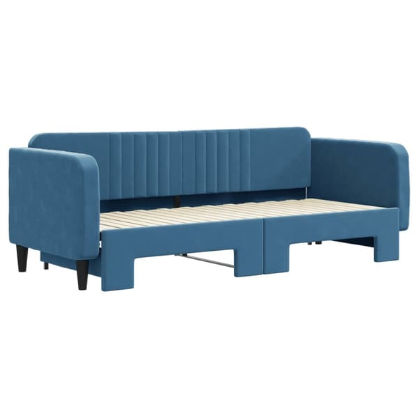 vidaXL Dagbädd utdragbar blå 80x200 cm sammet Blå