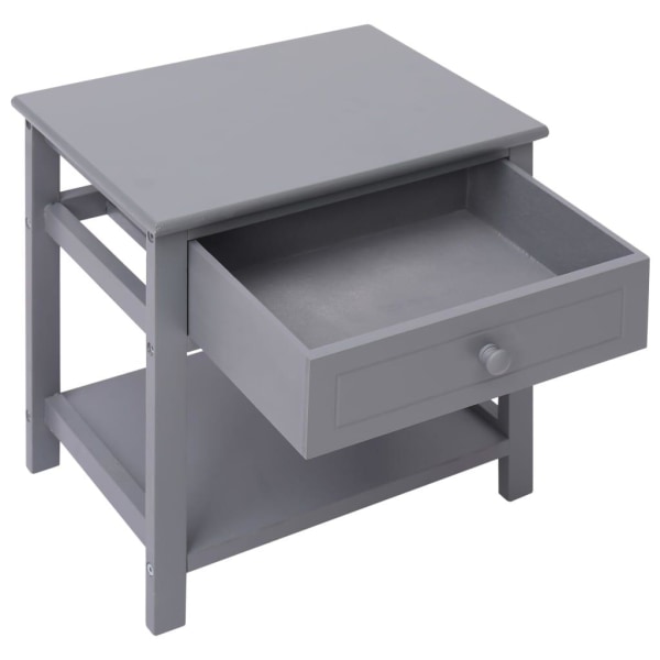 vidaXL Sängbord grå 40x29x42 cm paulownia grå