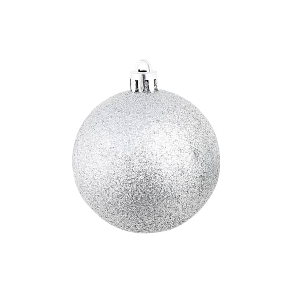 vidaXL Julgranskulor 100 delar set 3/4/6 cm silver Silver