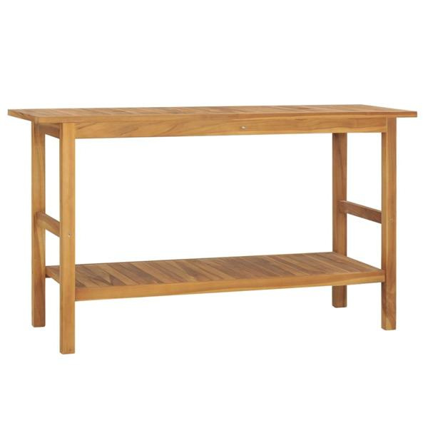 vidaXL Badrumsunderskåp massiv teak 132x45x75 cm Brun