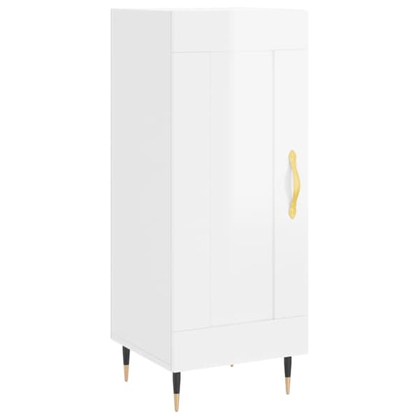 vidaXL Skåp vit högglans 34,5x34x90 cm konstruerat trä Vit