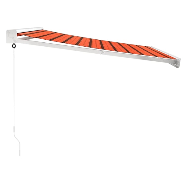 vidaXL Markis infällbar orange och brun 3x2,5 m tyg&aluminium Flerfärgsdesign