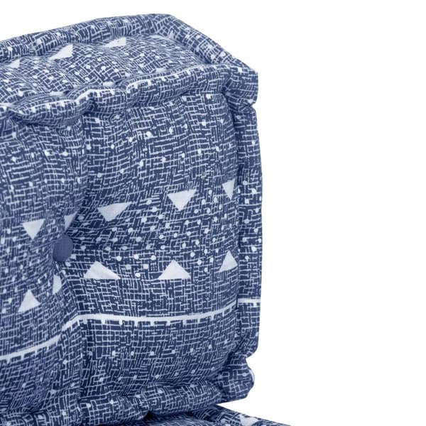 vidaXL Puff indigo tyg Blå