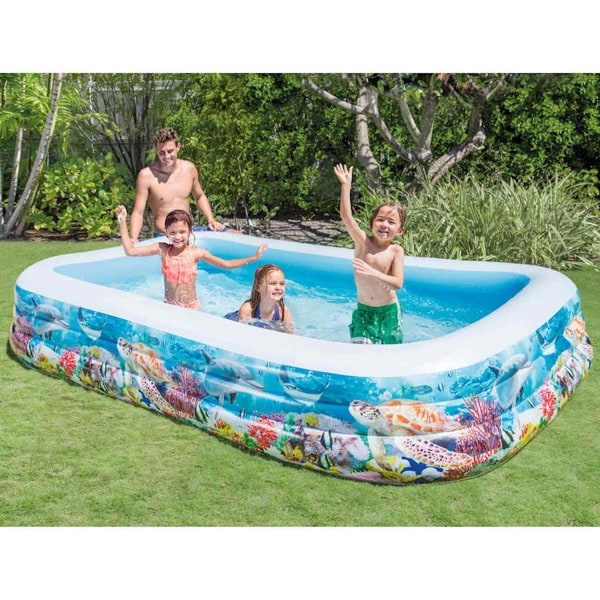 INTEX Familjepool Swim Center Family Pool 305x183x56 cm havsliv Flerfärgsdesign