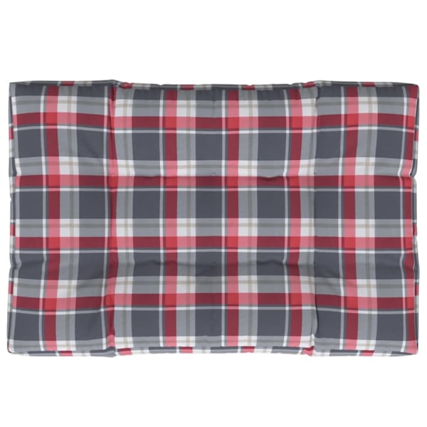 vidaXL Palldyna rödrutig 120x80x12 cm tyg multifärg