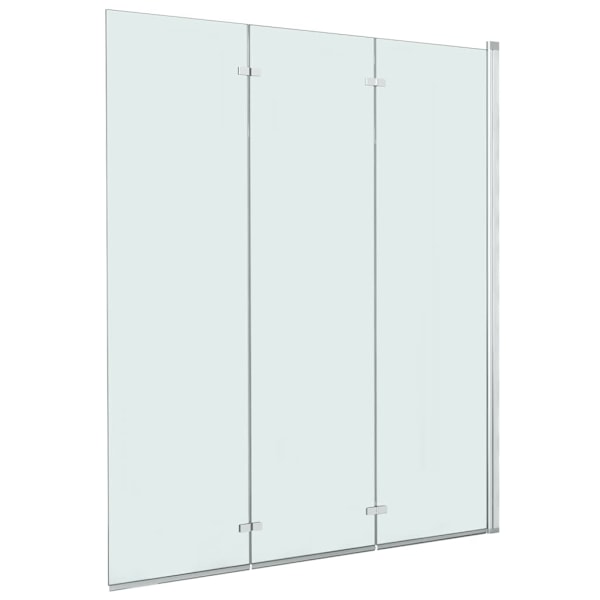 vidaXL Duschvägg fällbar 3 paneler ESG 130x138 cm