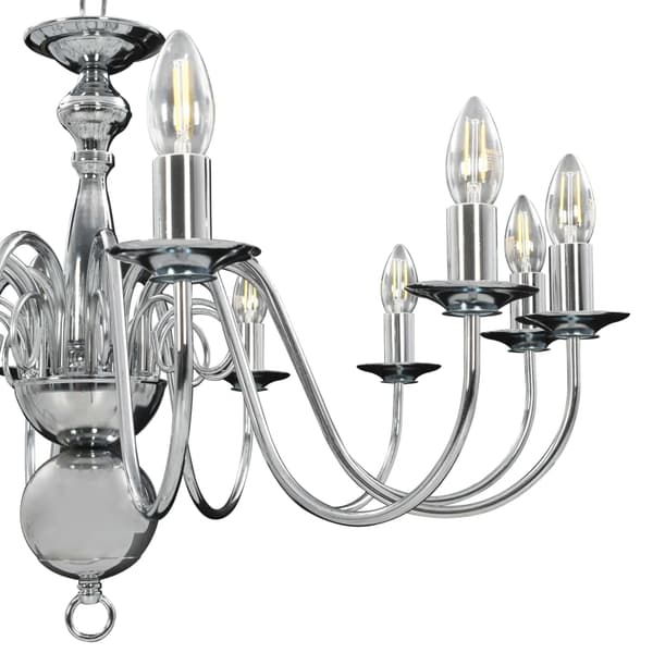 vidaXL Takkrona silver 12 x E14-glödlampor Silver