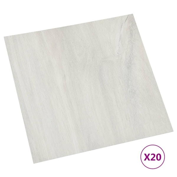 vidaXL Självhäftande golvplankor 20 st PVC 1,86 m² gräddvit Creme
