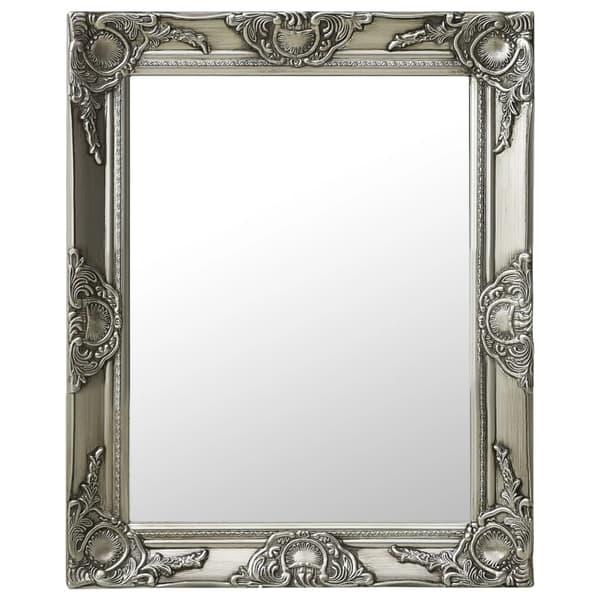 vidaXL Väggspegel barockstil 50x60 cm silver Silver