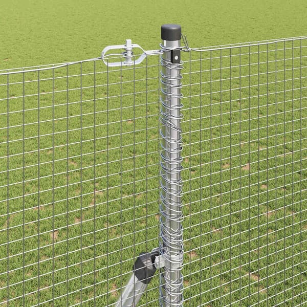 vidaXL Markfixerat Svetsat Stängsel 10 x 1,5 m (B x H) Silver