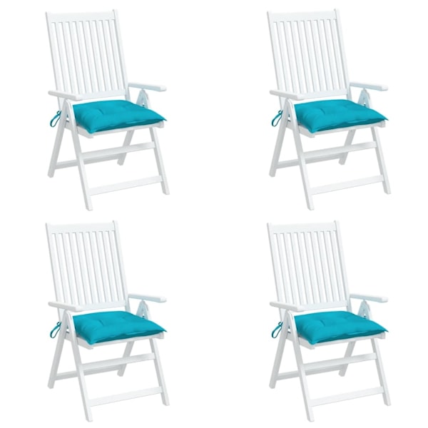 vidaXL Stolsdynor 4 st turkos 40x40x7 cm tyg Turkos