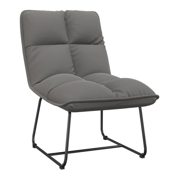 vidaXL Vilstol med metallram ljusgrå sammet grå