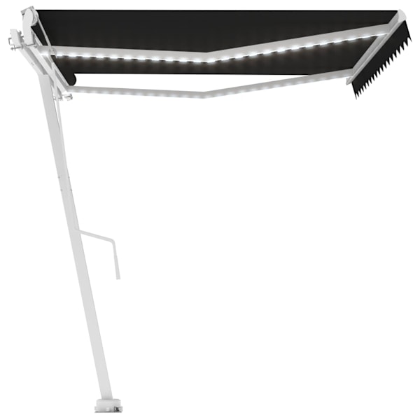 vidaXL Automatisk markis med vindsensor & LED 400x300 cm antracit Antracit