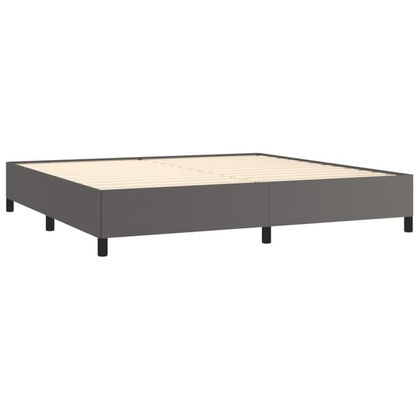 vidaXL Sängram grå 200x200 cm konstläder Grå