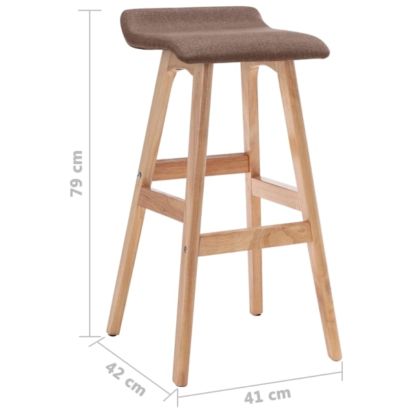 vidaXL Barstol taupe tyg Taupe